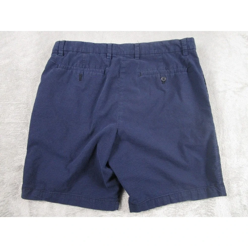 Banana Republic Shorts Mens 35 Blue Seersucker Aiden Club‎ Preppy Pockets
